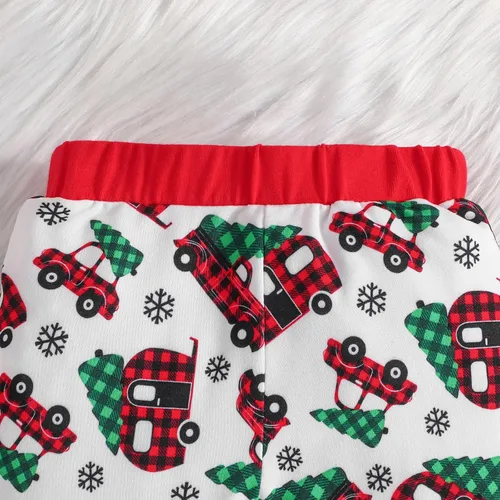 Vista 5 de Newborn Baby Boy Girl My First Christmas Outfits Sweatshirt Romper Long Pants Hat 3Pcs Xmas Fall Winter Clothes