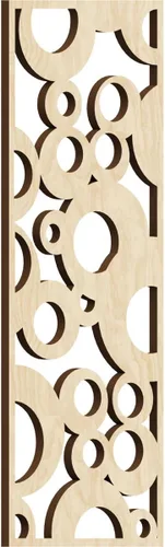 Vista 127 de 9 3/8"W x 24 3/8"H x 1/4"T Farwell Decorativos Paneles de Pared de Madera Calado, Hickory