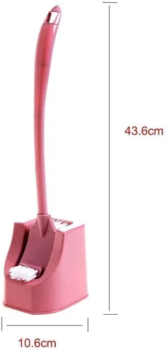 Vista 3 de Escobilla de inodoro y soporte para cepillo de labios autónomo, sistema de limpieza de inodoro para cepillos de inodoro de baño, cepillo de inodoro