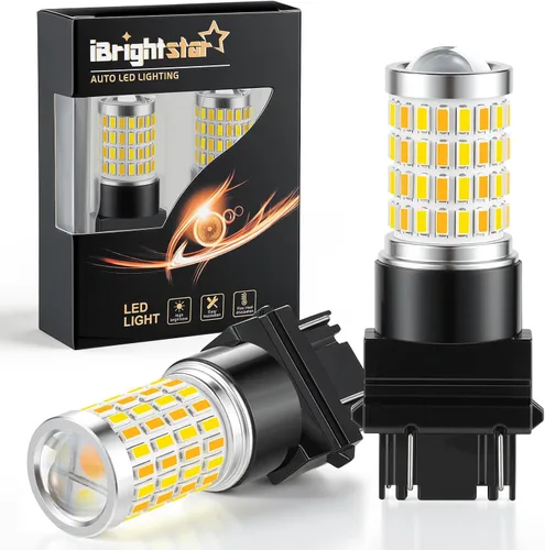 Vista 11 de iBrightstar Bombillas LED Super Bright 1157 2057 2357 7528 BAY15D P21/5W Switchback con proyector de repuesto para luces de circulación diurna/DRL