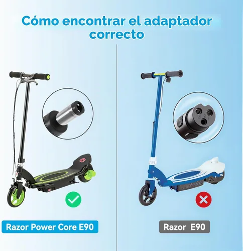 Vista 5 de Adaptador de corriente CC de 12 V CA compatible con Razor Power Core 90 E90 E95 95 cargador, ePunk, XLR8R, máquina eléctrica de gritos, juguetes