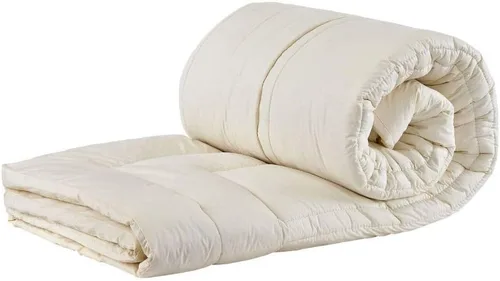 Vista 3 de Sleep & Beyond My Topper - Cubrecolchón de lana, funda de percal de algodón cómodo para todo el año, respetuoso con la naturaleza, lavable