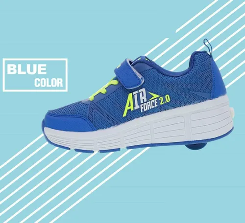 Vista 2 de SDSPEED Zapatos de ruedas para niños y niñas, zapatos de ruedas con ruedas