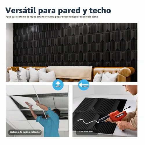 Vista 6 de Art3dwallpanels Panel de pared 3D de PVC para decoración de pared interior, 19.7 x 19.7 pulgadas, paneles de pared 3D de PVC, paneles de pared