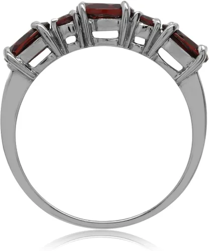 Vista 3 de Silvershake 3 Stone White Gold Plated 925 Sterling Silver Ring