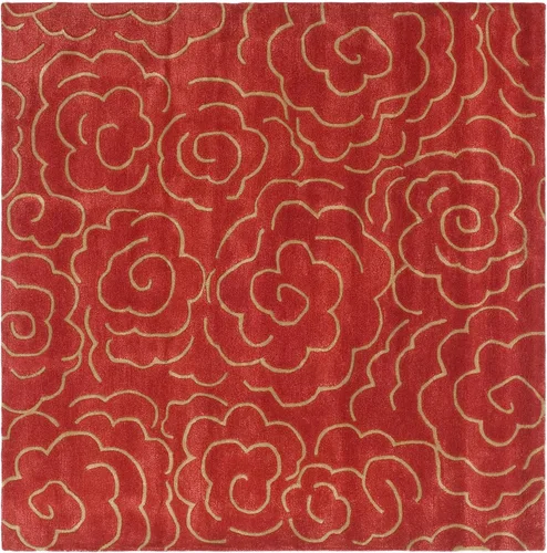 Vista 21 de SAFAVIEH Soho Collection SOH812B - Alfombra decorativa suave de lana y viscosa de 2 x 3 pies, hecha a mano, color azul claro y marfil