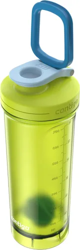Vista 5 de Contigo Shake & Go Botella de agua, 28 onzas, Bolt/Blue Poppy