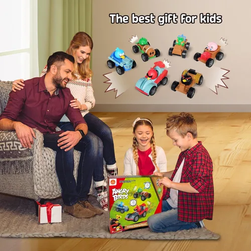 Vista 5 de ROLOSO Juguete coleccionable de Angry Birds Go con licencia de Kart Racer (juego de 6) figuras de rebaño, juegos de cerdo City Strike 2 Takedown