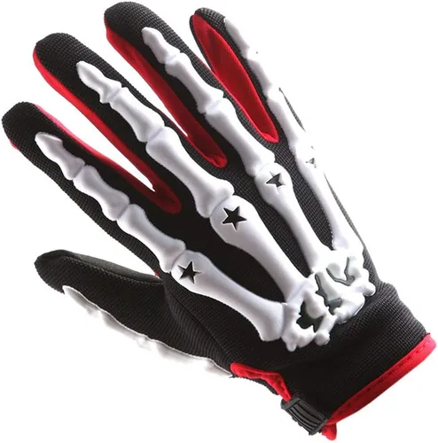Vista 12 de Guantes adultos de motocross 1Storm para motocicleta, BMX, MX, ATV, bicicleta todoterreno, bicicleta, modelo de esqueleto para ciclismo
