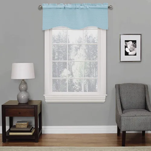 Vista 20 de Eclipse Kendall - Cortina de ventana con cenefa festoneada moderna con bolsillo para barra para cocina o baño, 42 x 18 pulgadas, alcachofa