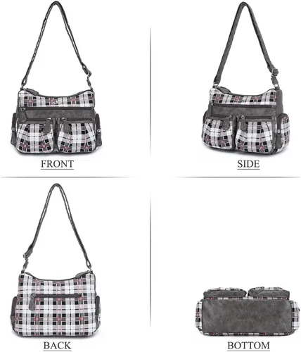 Vista 4 de Angel Kiss Bolsos cruzados para mujer, bolsos de hombro y monederos medianos de piel sintética Ladies, Medium, Faux Leather