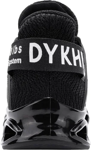 Vista 4 de DYKHMILY Zapatos de punta de acero para mujer, ligeros, acolchados, antideslizantes, transpirables, indestructibles, zapatos de trabajo, zapatos