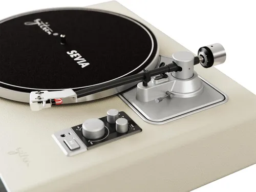 Vista 4 de syitren SEVIA Tocadiscos Vintage Tornamesa para Discos de Vinilo con Altavoces Integrados Bluetooth Fonógrafo Retro Adjustable