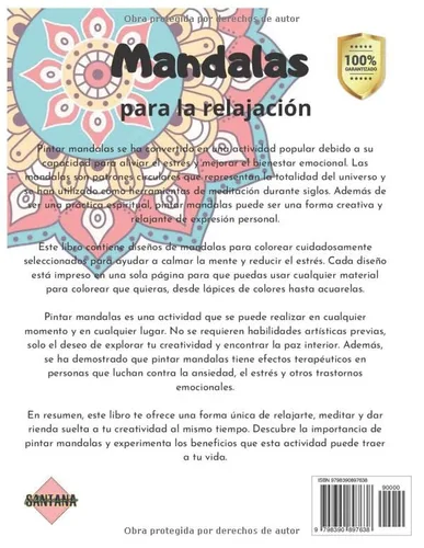 Vista 2 de Mandalas para la relajación - Versión en Español Libro para colorear de atención plena Zen para personas conscientes (Spanish Edition)