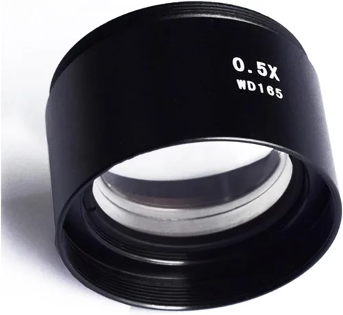 Vista 2 de Kit de accesorios para microscopio 3.5X-90X Microscopio 0.5X 2.0X Barlow Lens 144 Anillo Luz Microscopio Microscopio Diapositivas