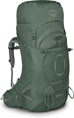 Vista 4 de Osprey Ariel 65L Mochila de senderismo para mujer, Azul Cerámico, WXS/S, Ajuste extendido Cerámica Azul - Ajuste Extendido