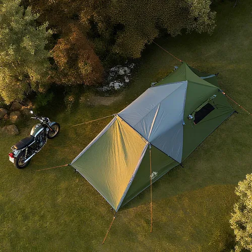 Vista 7 de Night Cat Tienda de campaña tipo cabaña con vestíbulo: Tienda de 3 personas, de armado automático, de doble capa, impermeable, montaje rápido y fácil