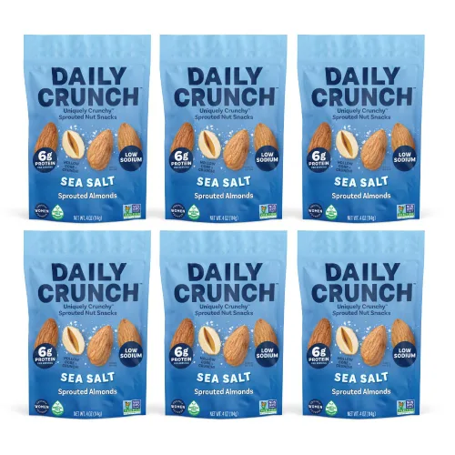Vista 15 de Daily Crunch Almendras germinadas, churro de canela, paquete de aperitivos