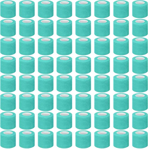 Vista 15 de Treela - Paquete de 64 vendajes autoadhesivos de 2 pulgadas x 5 yardas, colores surtidos Cohesive Flexible Wrap for Wrist Ankle Fingers