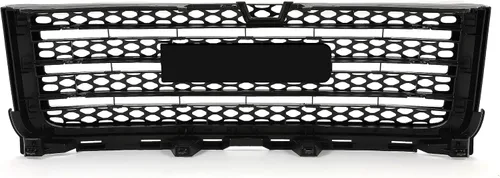 Vista 4 de KUAFU Rejilla de parachoques delantero compatible con Chevy Silverado GMC Sierra 2500 3500 HD 2011-2014 con emblema de repuesto para 20966057
