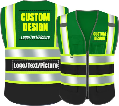 Vista 17 de BeautyWill Chaleco de Seguridad con Logo Personalizado Clase 2 Chaleco Reflectante de Alta Visibilidad Chaleco de Construcción Transpirable