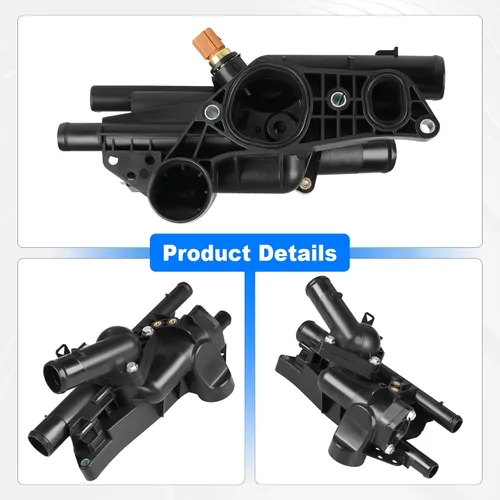 Vista 5 de WMPHE Reemplazo del conjunto de carcasa del termostato del refrigerante del motor para 256002G600 compatible con Hyundai Sonata/Kia Rondo 2008-2010