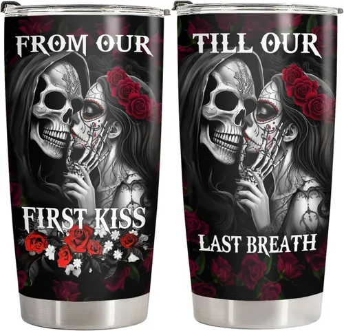Vista 19 de 34HD Witch Queen 20 oz Tumbler Gothic Villain Dark Rose Gifts for Women Backwiches queen