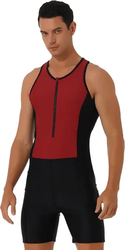 Vista 2 de Shinsto Traje de baño de una pieza para hombre con protección solar UPF 50+