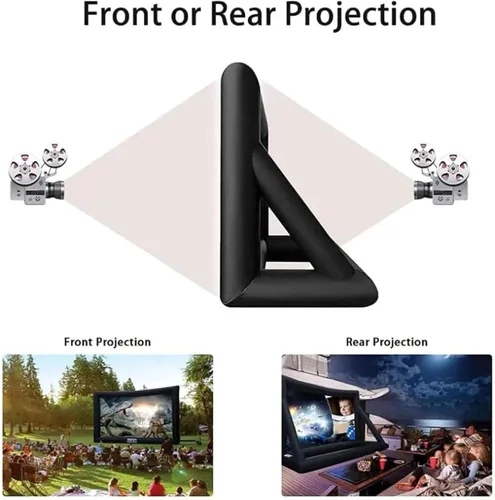 Vista 4 de Outdoor Projector Screen Blow Up Tv Movie Screen Portable Projector Screens with Blower for Portable Front/Rear Projection Backyard Movie