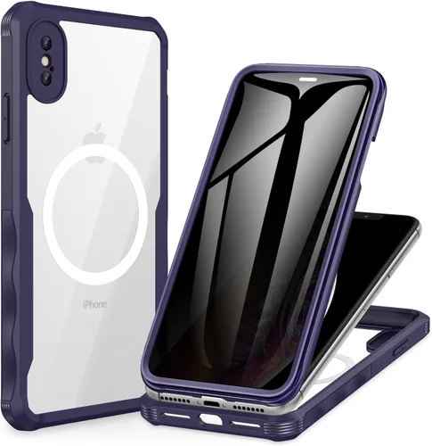 Vista 10 de CENHUFO Funda de privacidad para iPhone 11 Pro, funda de cuerpo completo con protector de pantalla de privacidad de vidrio templado 9H integrado