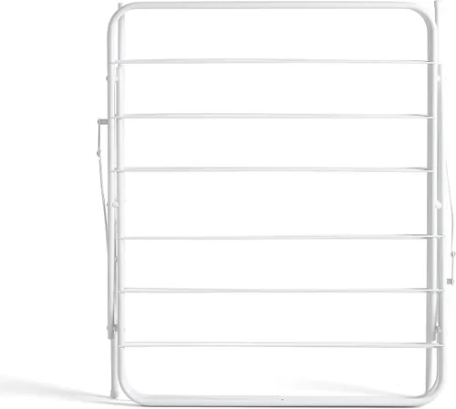 Vista 2 de Rayen Perchero vertical de 24.0 x 172.4 x 17.5 in Fácil de plegar Área de colocación de 45.9 ft con sistema de bloqueo de piernas con topes