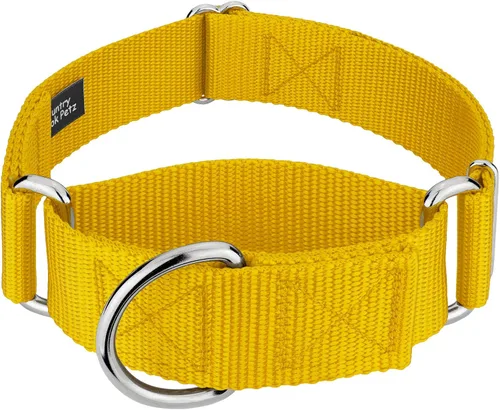 Vista 10 de Country Brook Design - Collar ancho para perro, ajustable para razas grandes - Collar de perro de nailon sólido Martingala