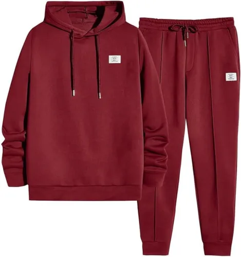 Vista 2 de JMIERR Mens Hoodie Sweatpants Set Tracksuit Casual 2 Piece Outfits 1 azul