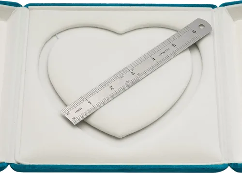 Vista 6 de Caja de regalo de collar grande de terciopelo escaparate joyería collar de perlas caja de almacenamiento (azul)