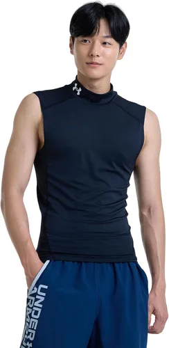 Vista 4 de Under Armour HeatGear Armour Compresión Mock Sin Mangas para Hombre