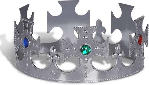 Vista 2 de Beistle Coronas de plástico con joyas de 6 piezas, ajustables, multicolor
