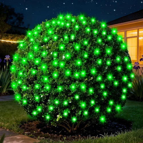 Vista 13 de Red de luces LED de Navidad para exteriores, decoraciones de Navidad para exteriores, 120 LED, 6 pies x 4 pies, con certificación UL, conectable