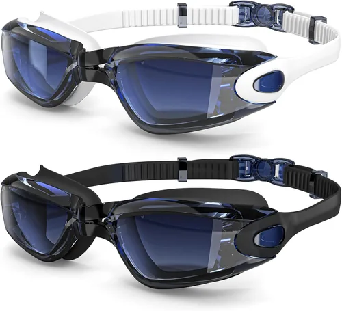 Vista 12 de Gafas de natación Braylin, paquete de 2 gafas de natación, antivaho, sin fugas para adultos, hombres, mujeres y jóvenes
