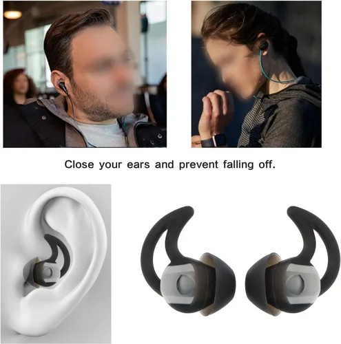 Vista 4 de 3 pares de auriculares de repuesto de silicona en auriculares con aislamiento de ruido compatibles con Bo-se QC20 QC20i SoundSport SIE2i IE2 IE3