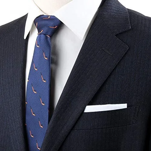 Vista 2 de AUSCUFFLINKS Corbatas deportivas y especiales Corbatas para hombres Lazos tejidos ajustados para el cuello Regalo para colega de trabajo