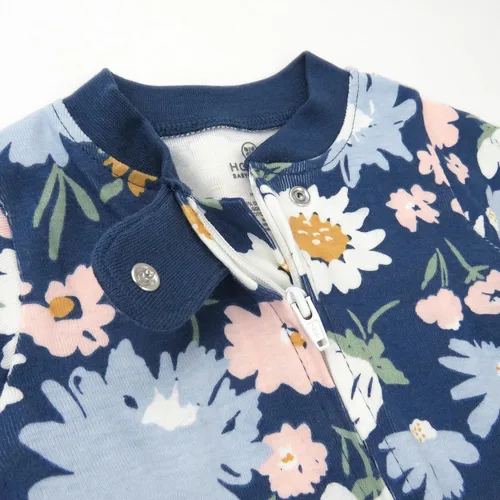 Vista 2 de HonestBaby Footed Sleep & Play Pajamas Organic Cotton for Infant Baby Girls (LEGACY)