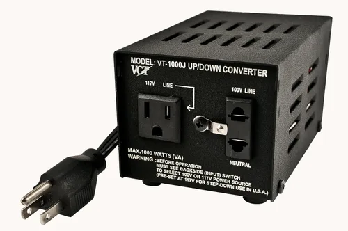 Vista 6 de Simran SM-100J - Convertidor de voltaje japonés reductor, convierte 110 V a Japón 100 voltios para usar productos japoneses en EE. UU., 100 vatios