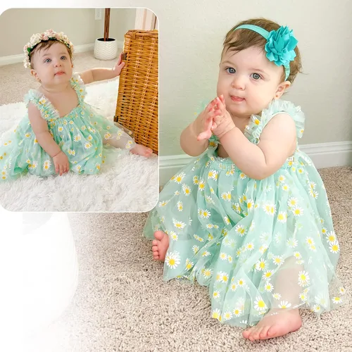 Vista 3 de Vestido de tul para niña de 6 meses - 2T ropa de tul con diadema