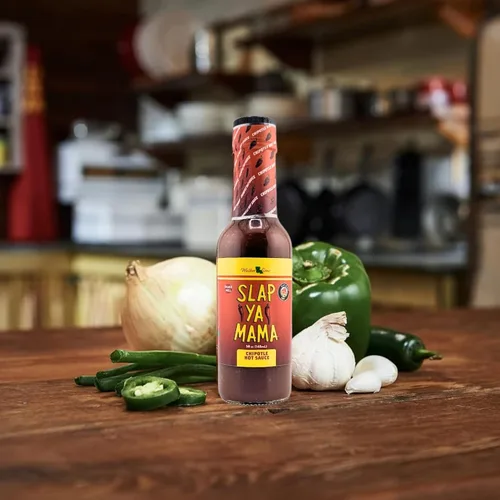 Vista 6 de Slap Ya Mama Salsa picante Chipotle, 5 onzas, sabor a pimienta ahumada