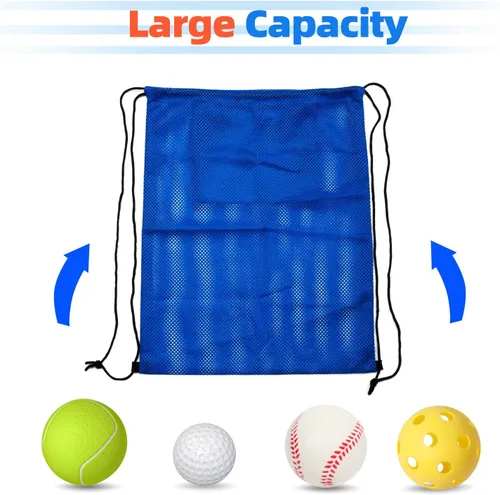 Vista 47 de GSE Games & Sports Expert Bolsa de malla con cordón para béisbol, pelotas de pickleball, pelotas de golf, gimnasio, equipo de natación, lavandería