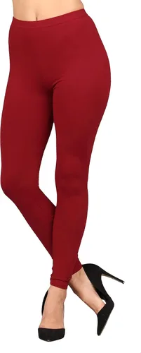 Vista 26 de Lildy - Leggings súper suaves lisas e impresas para mujer, elásticas sin transparencias Rayas negras y rojas/paquete de dos negras
