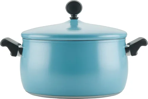 Vista 15 de Farberware Juego de 120 ollas y sartenes de acero inoxidable de edición limitada con herramientas de cocina Prestige, 10 piezas, color azul Azul
