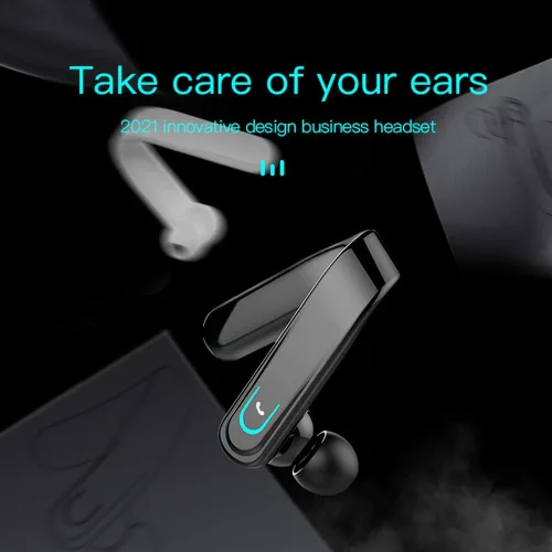Vista 5 de Uigsas Auriculares Bluetooth, auriculares inalámbricos Bluetooth manos libres con micrófono auriculares 15 horas de trabajo para teléfonos celulares