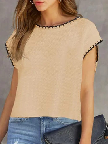 Vista 3 de ZAFUL Suéter de manga casquillo para mujer, chaleco de bloque de color, sin mangas, 2023, de moda, Y2K, recortado, de punto, sin botones