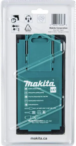 Vista 4 de Makita B-50289 Juego de trinquete y puntas de 47 piezas Surtido de brocas múltiples Mango de trinquete Cierre de precisión Acero duradero